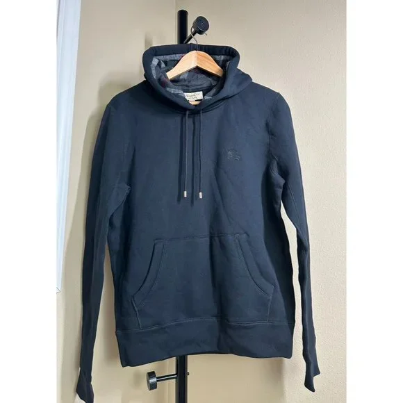 Burberry Claredon Pull Over Hooded Sweatshirt Men Black XS